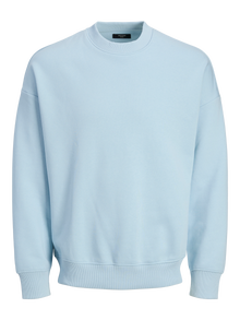 Jack & Jones Ensfarvet Sweatshirt med rund hals -Dream Blue - 12255177