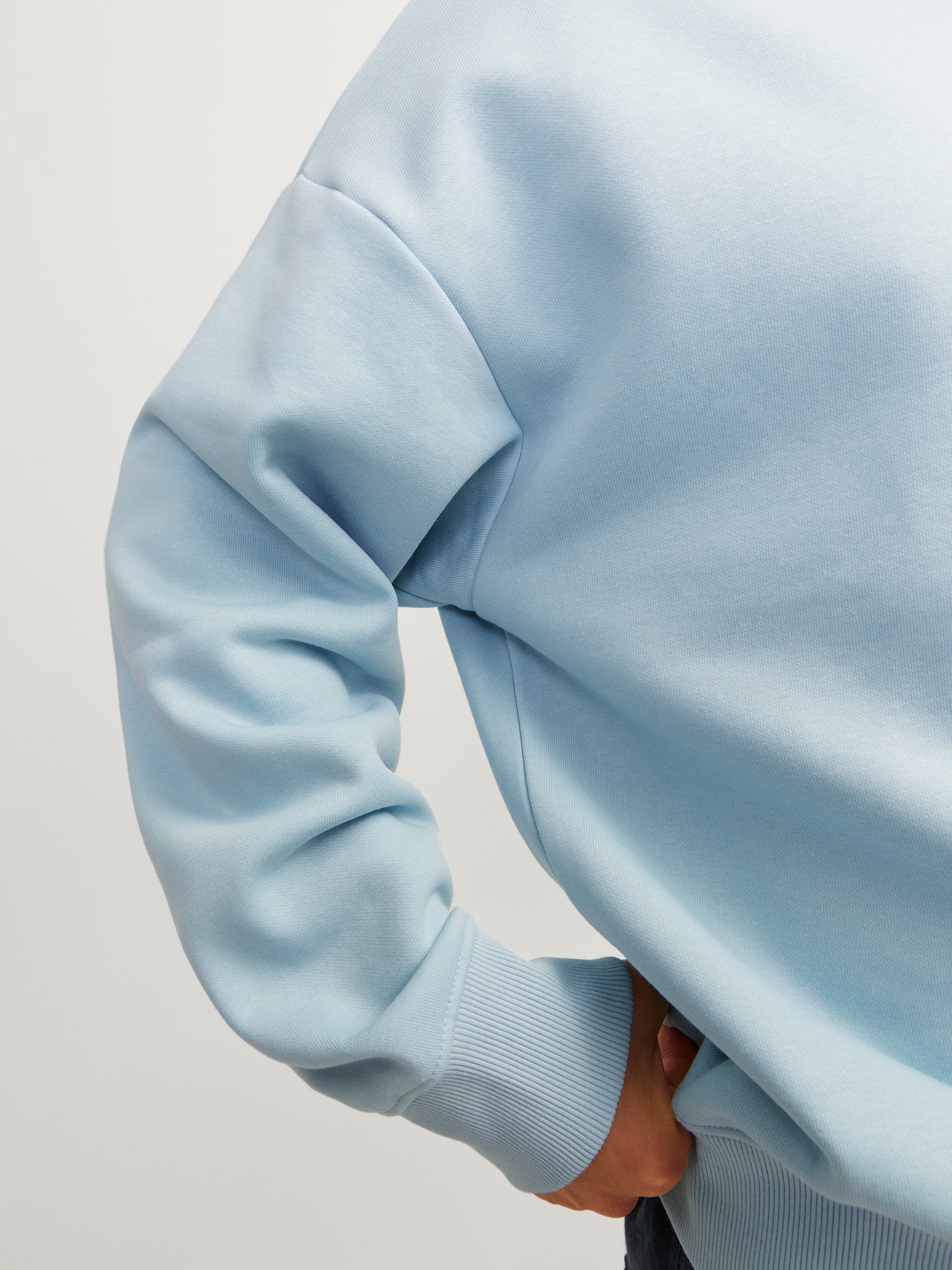 Jack & Jones Ensfarvet Sweatshirt med rund hals -Dream Blue - 12255177