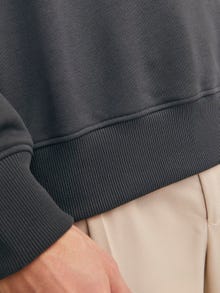 Jack & Jones Plain Crew neck Sweatshirt -Asphalt - 12255177