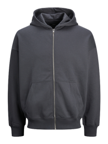 Jack & Jones Zip hoodie -Asphalt - 12255183