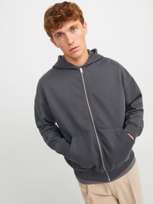 Jack & Jones Zip hoodie -Asphalt - 12255183