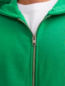Jack & Jones Einfarbig Kapuzenpullover mit Reißverschluss -Verdant Green - 12255183