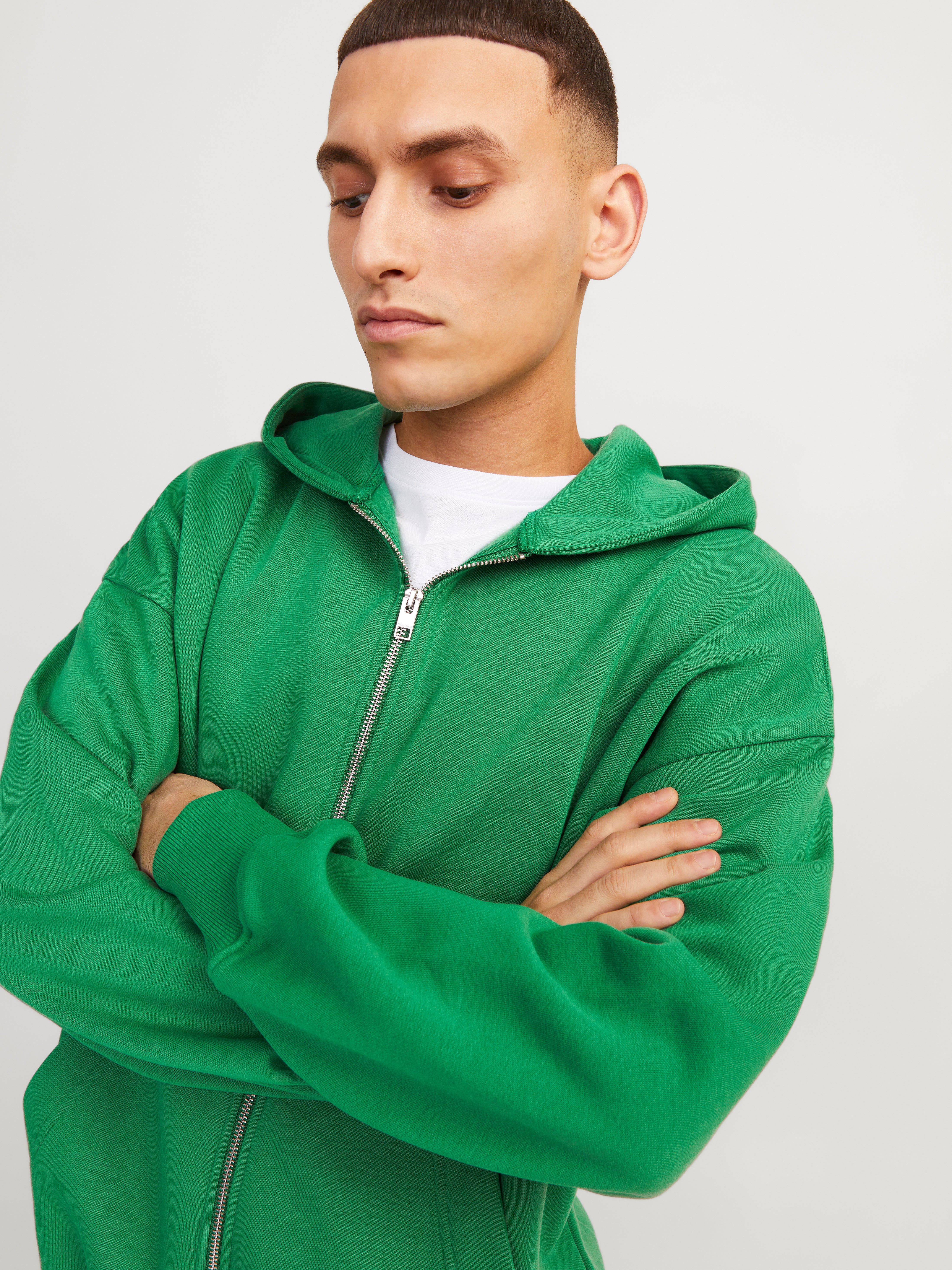 Jack & Jones Plain Zip Hoodie - 12255183