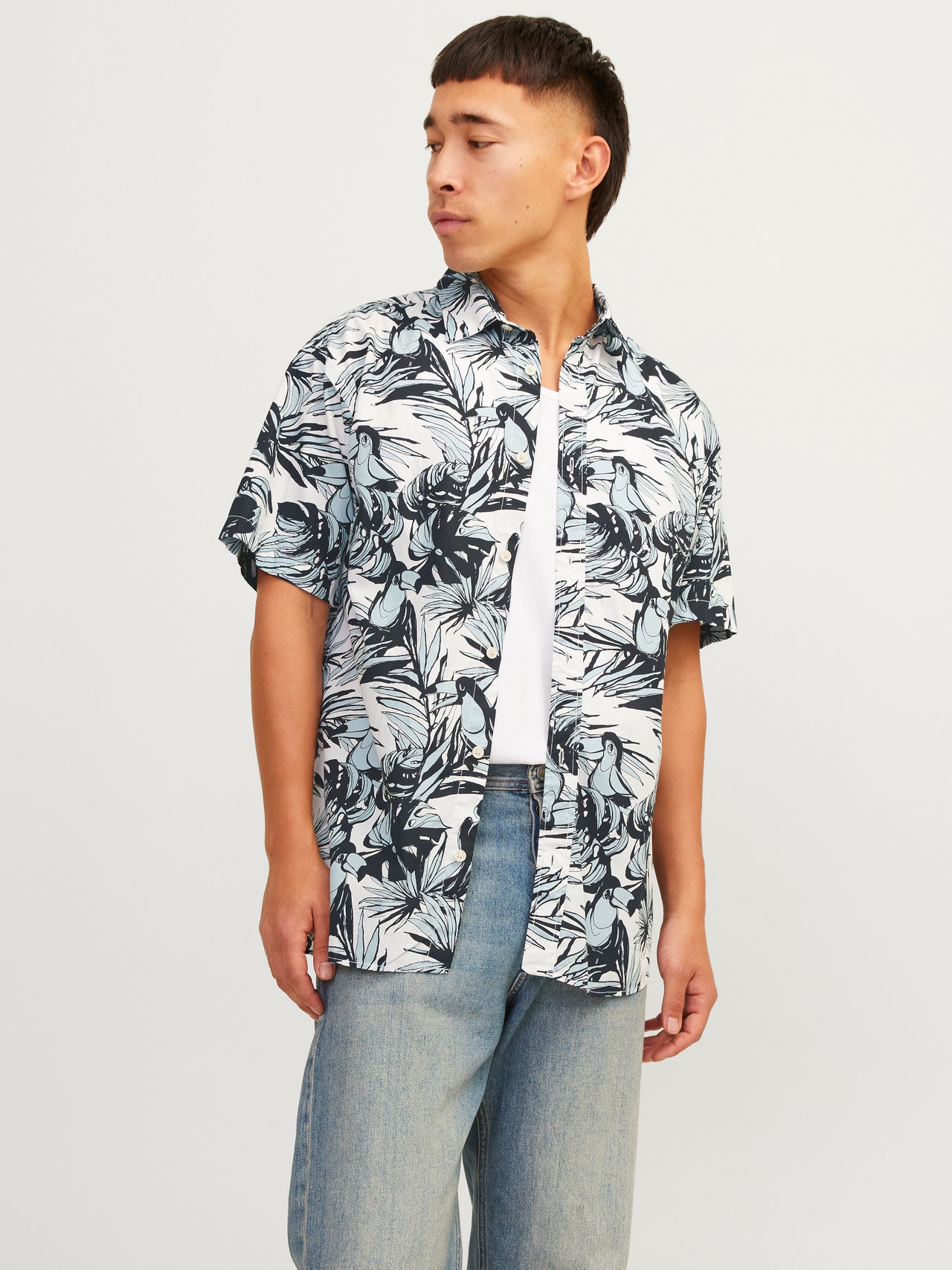 Jack & Jones Relaxed Fit Shirt -Cloud Dancer - 12255196