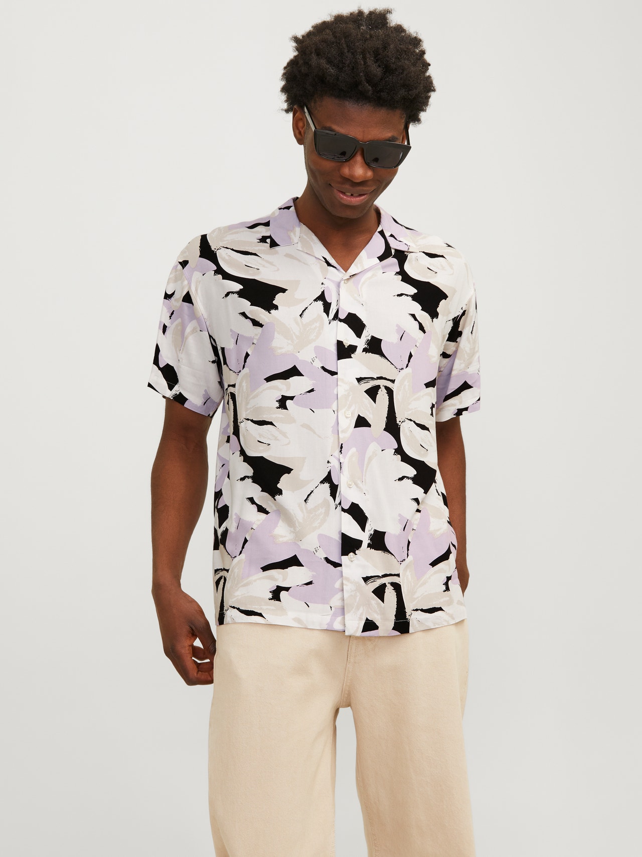 Jack & Jones Stile Hawaiano Relaxed Fit -Lavender Frost - 12255197