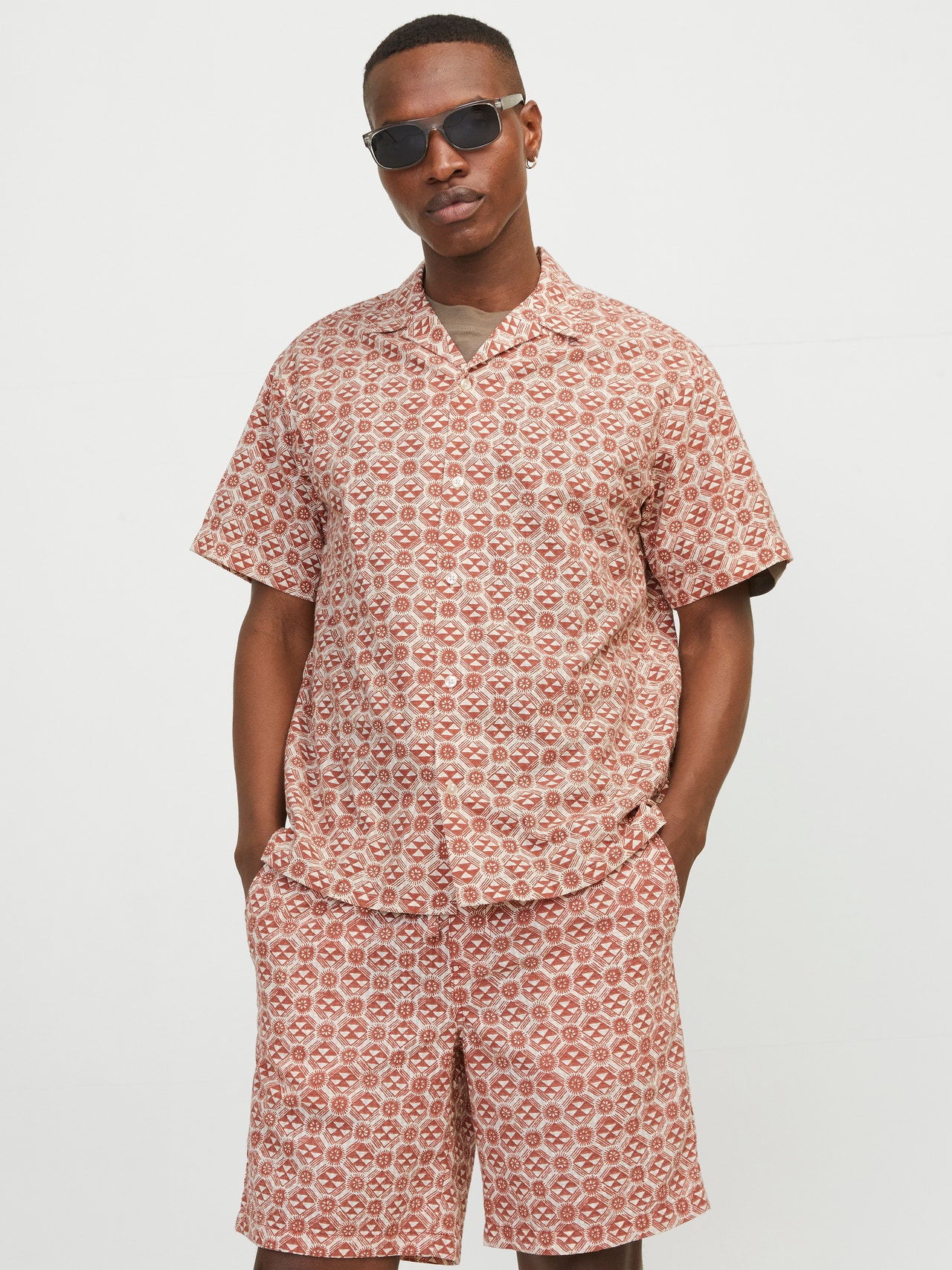 Jack & Jones Relaxed Fit Hawaii-Hemd -Maple Syrup - 12255206