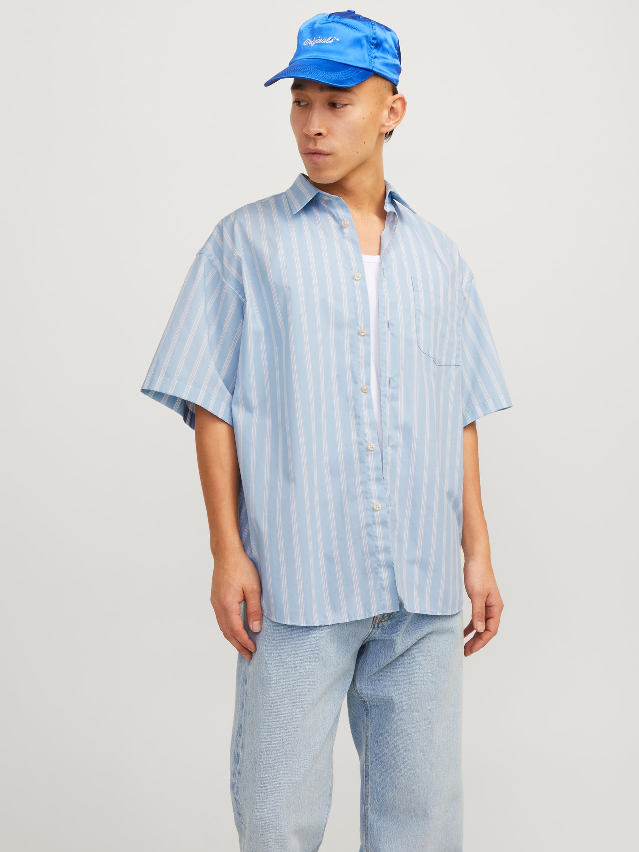 Jack & Jones Oversize Fit Shirt -Cashmere Blue - 12255213