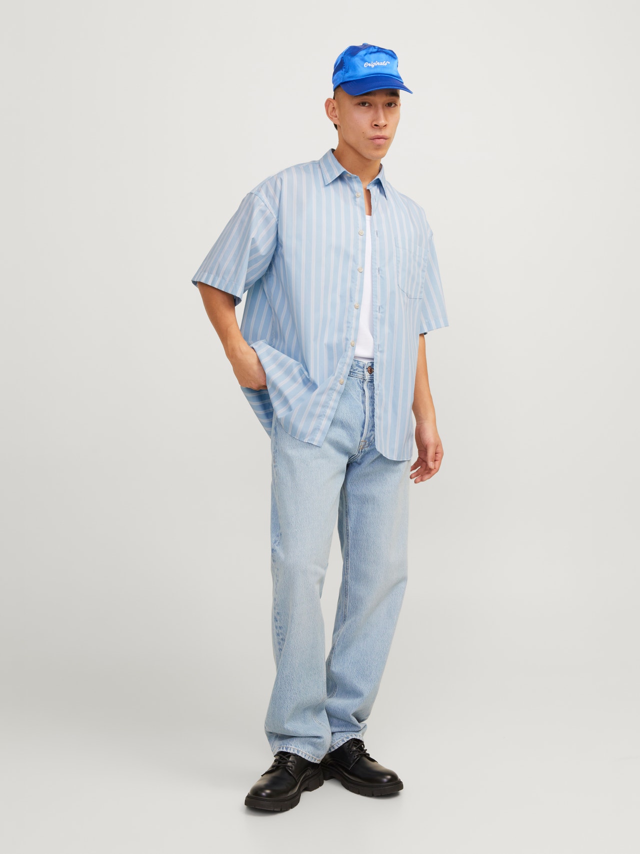 Jack & Jones Camicia Oversize Fit -Cashmere Blue - 12255213