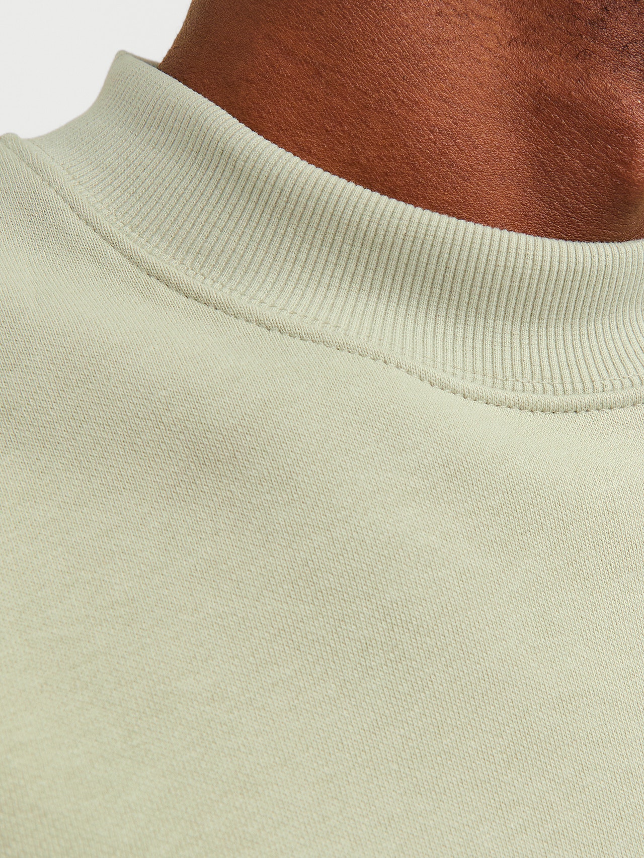 Jack & Jones Ensfarvet Sweatshirt med rund hals -Desert Sage - 12255219