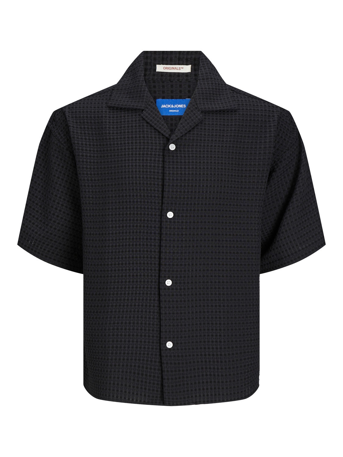 Jack & Jones Wide Fit Resort shirt -Black - 12255225