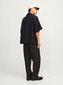 Jack & Jones Wide Fit Resort shirt -Black - 12255225