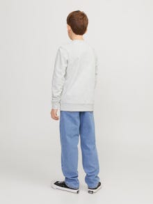Jack & Jones Printet Sweatshirt med rund hals Til drenge -White Melange - 12255256