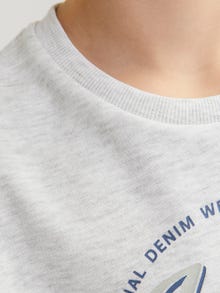 Jack & Jones Gedrukt Sweatshirt met ronde hals Voor jongens -White Melange - 12255256