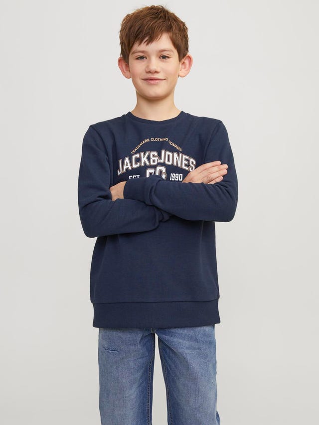 Jack & Jones Nyomott mintás Személyzeti nyakú pulóver Ifjúsági - 12255256