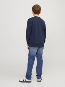 Jack & Jones Printet Sweatshirt med rund hals Til drenge -Navy Blazer - 12255256