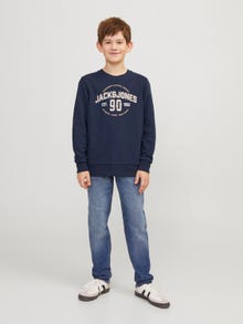 Jack & Jones Tryck Crewneck tröja För pojkar -Navy Blazer - 12255256