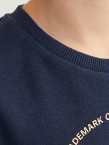 Jack & Jones Printed Crew neck Sweatshirt For boys -Navy Blazer - 12255256