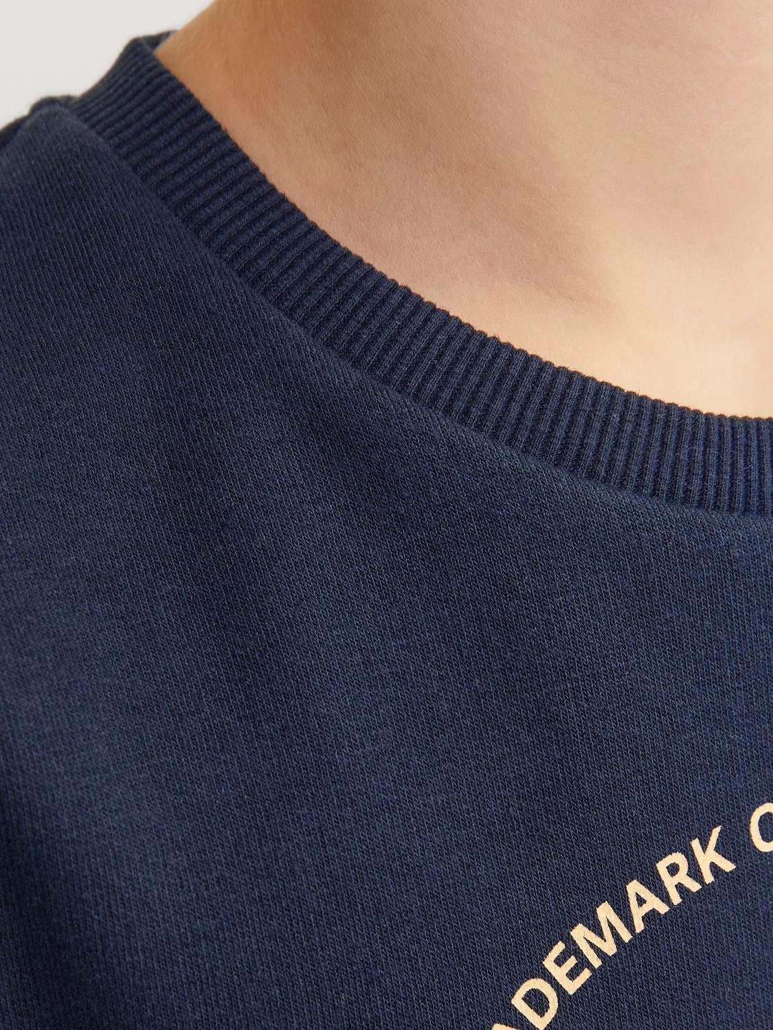 Jack & Jones Tryck Crewneck tröja För pojkar -Navy Blazer - 12255256