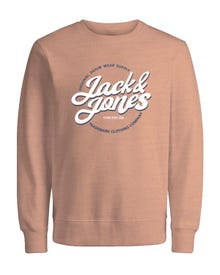 Jack & Jones Bedrukt Sweatshirt met ronde hals Voor jongens -Apricot Ice  - 12255256