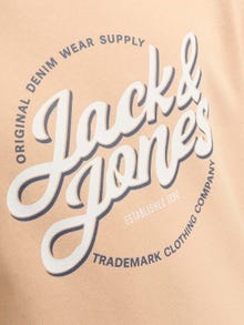 Jack & Jones Moletom com gola redonda Estampar Para meninos -Apricot Ice  - 12255256