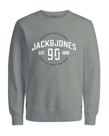 Jack & Jones Nadruk Bluza z okrągłym dekoltem Dla chłopców -Desert Sage - 12255256