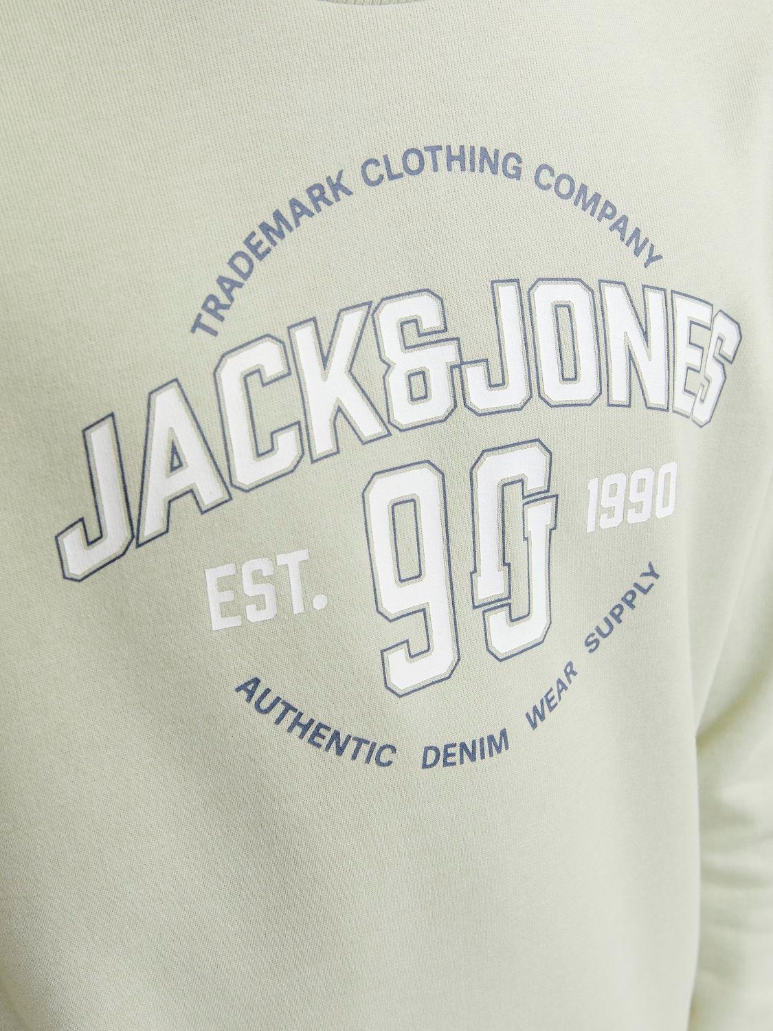 Jack & Jones Nadruk Bluza z okrągłym dekoltem Dla chłopców -Desert Sage - 12255256