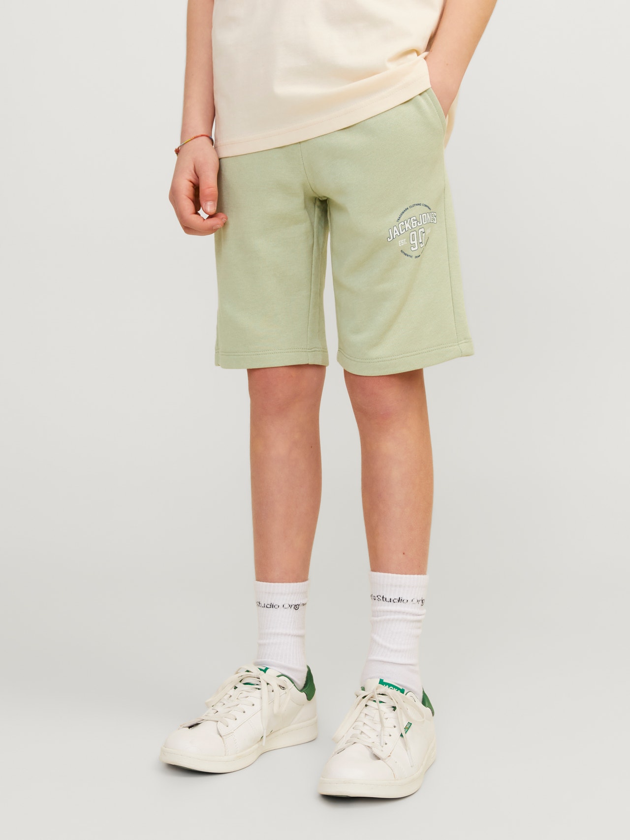 Jack & Jones Slim Fit Sweat shorts For boys -Desert Sage - 12255265