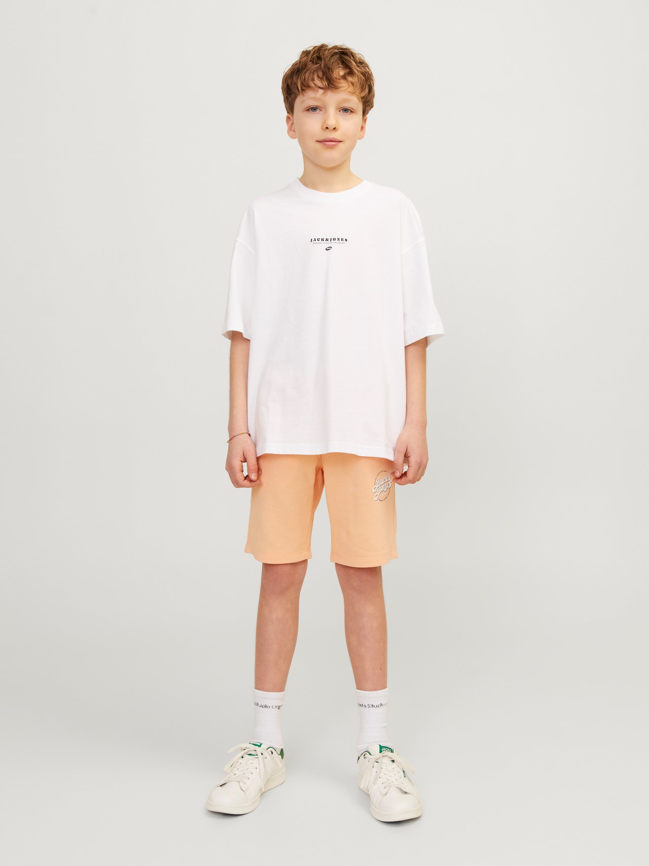 Jack & Jones Slim Fit Sweatstof shorts Voor jongens -Apricot Ice  - 12255265