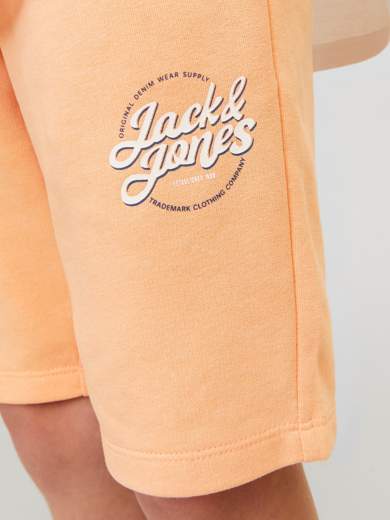 Jack & Jones Slim Fit Sweat shorts For boys -Apricot Ice  - 12255265