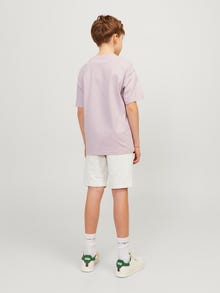 Jack & Jones Slim Fit Sweat shorts For boys -White Melange - 12255265