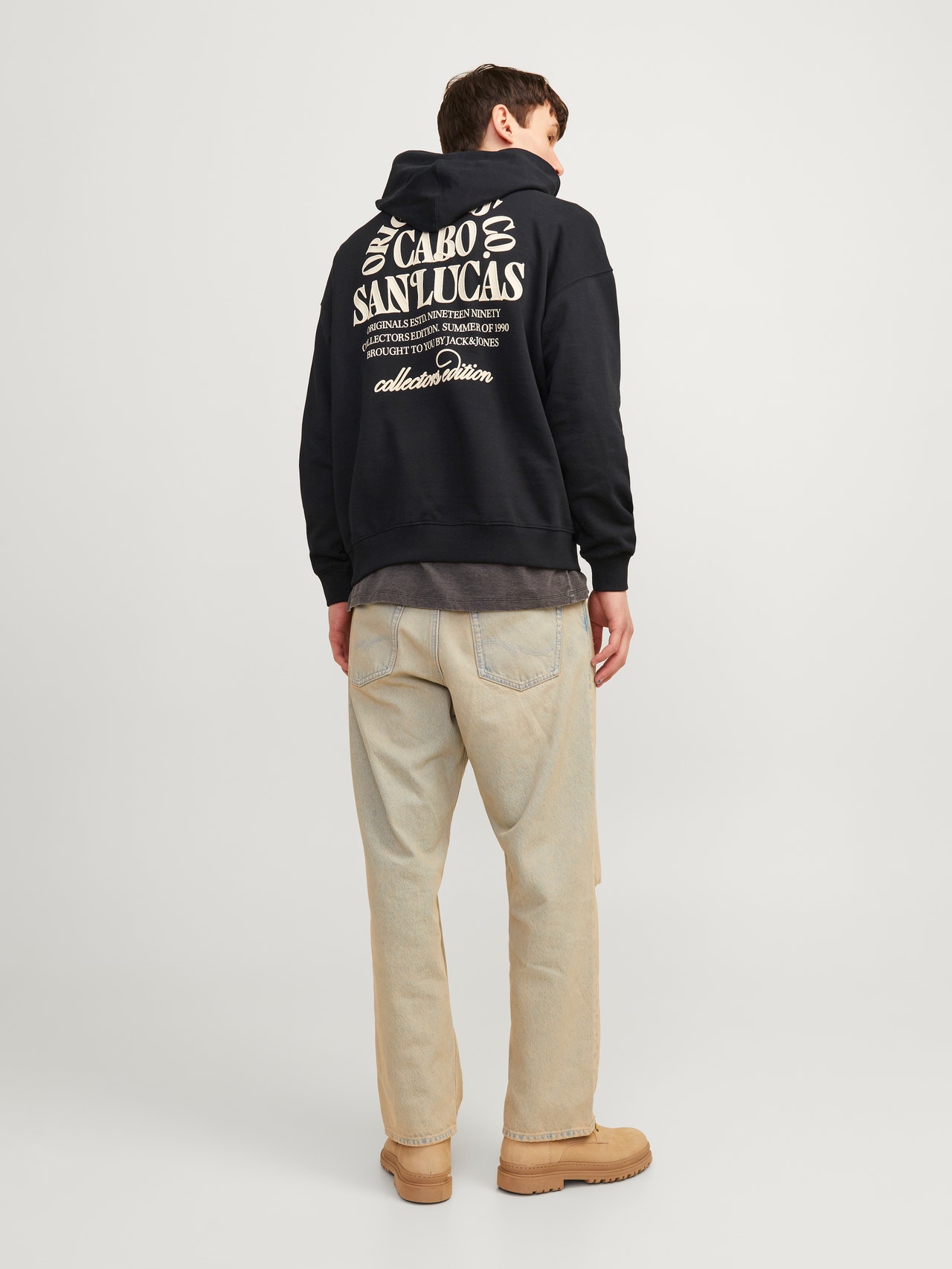 Jack & Jones Gedrukt Hoodie -Black - 12255311