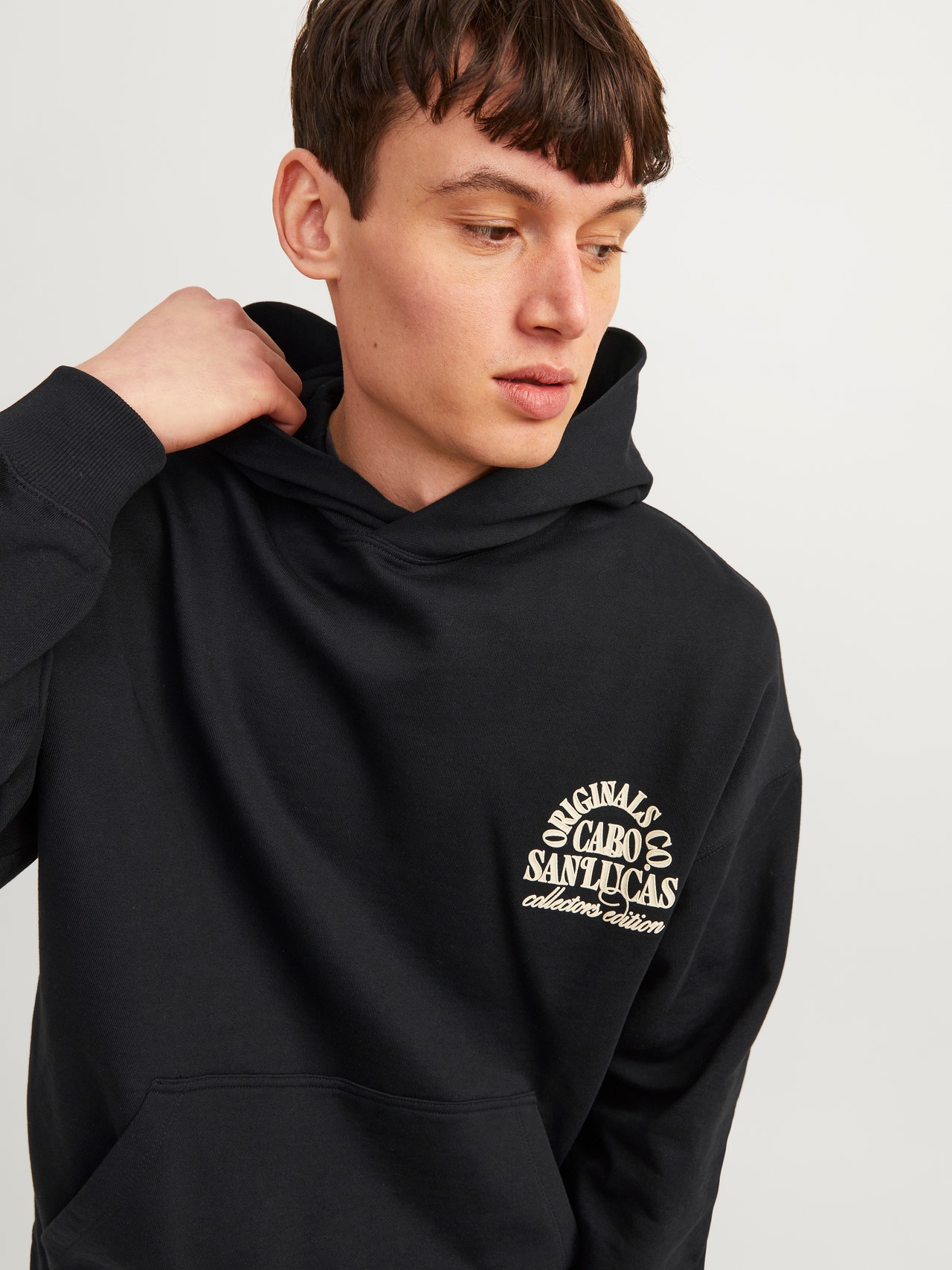 Jack & Jones Gedrukt Hoodie -Black - 12255311