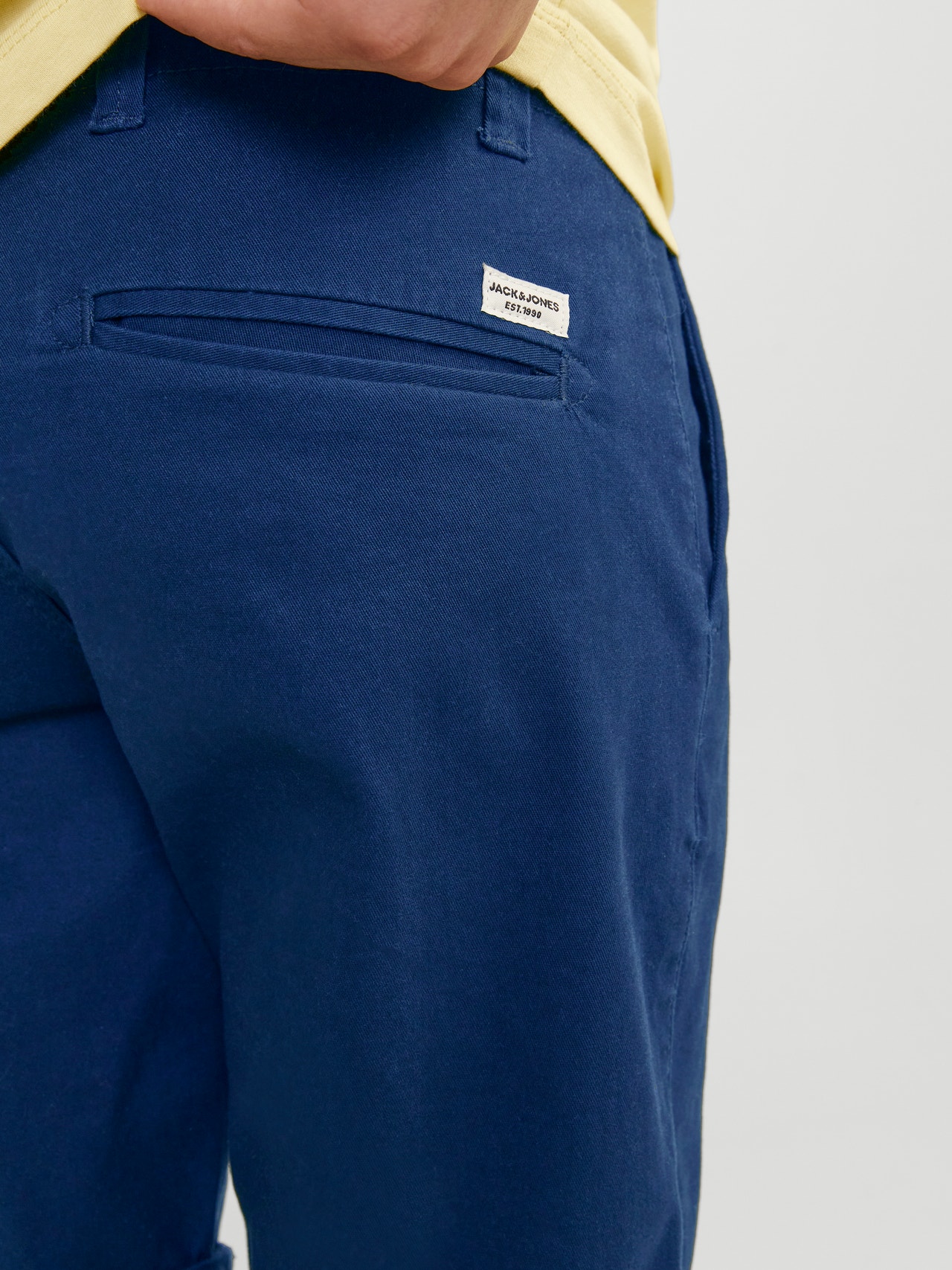Jack & Jones Regular Fit Lühikesed puuvillased püksid Mini -Navy Blazer - 12255339