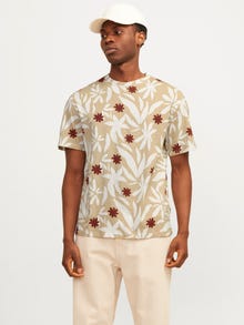 Jack & Jones All Over Print T-shirt -Fields Of Rye - 12255373