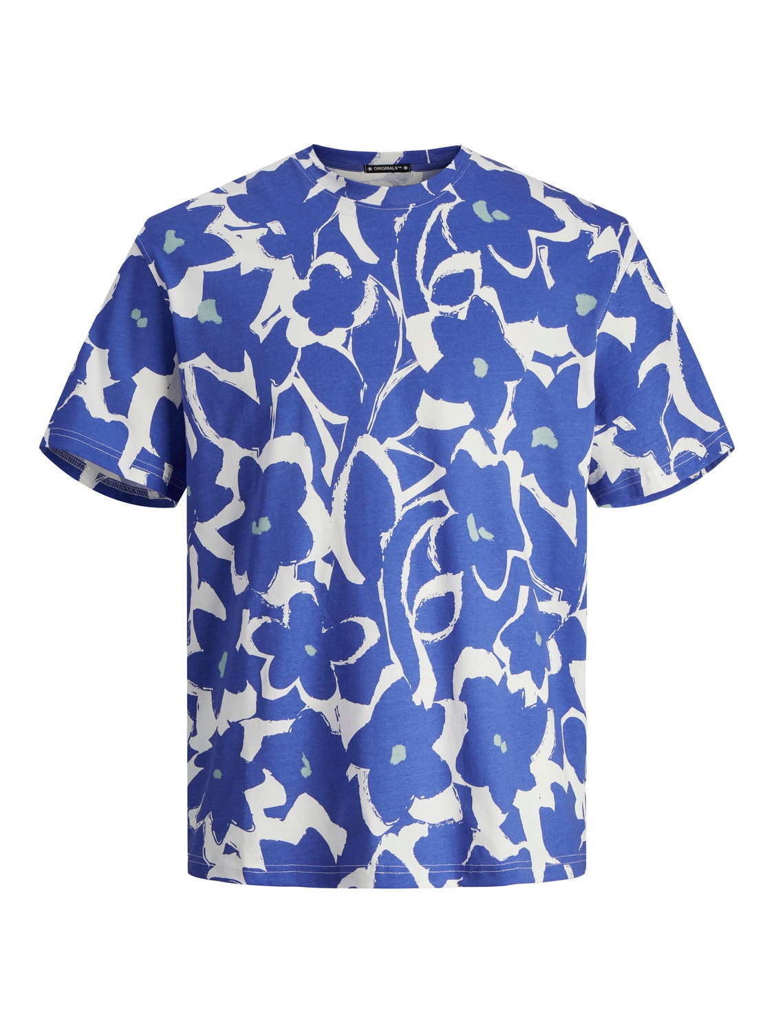 Jack & Jones All Over Print Crew neck T-shirt -Cloud Dancer - 12255373