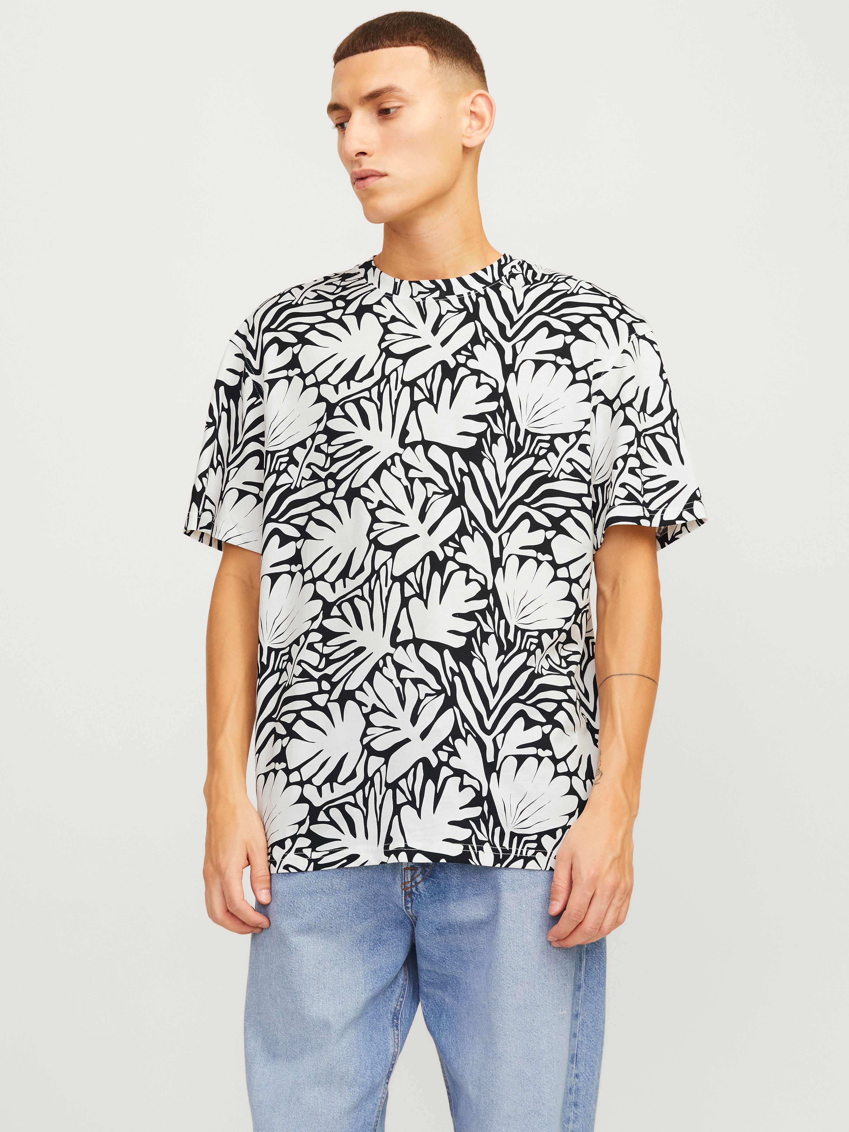 All Over Print Rundhalsausschnitt T-shirt