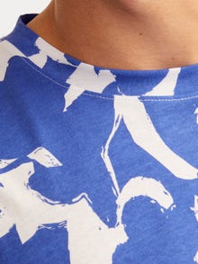 Jack & Jones All Over Print Crew neck T-shirt -Cloud Dancer - 12255373