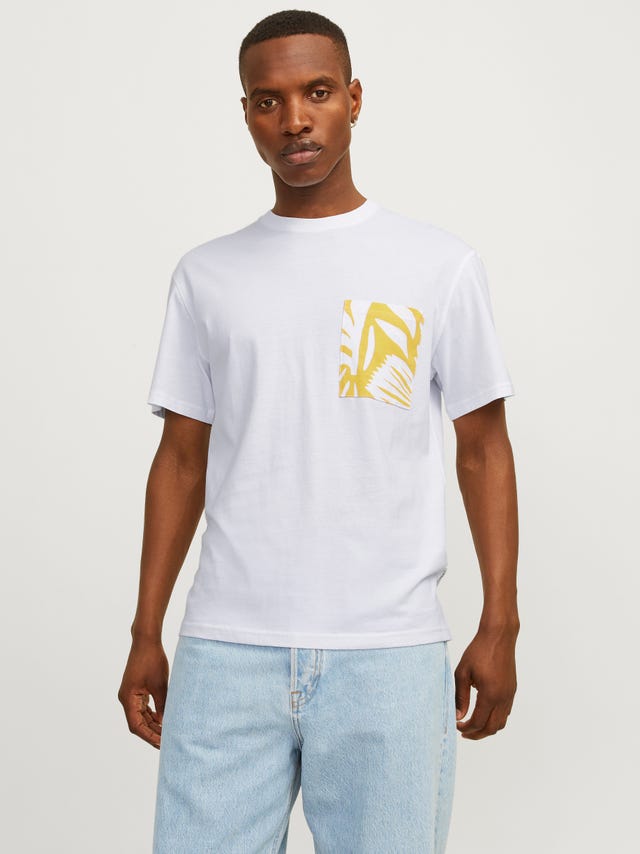 Jack & Jones Nadruk Okrągły dekolt T-shirt - 12255376