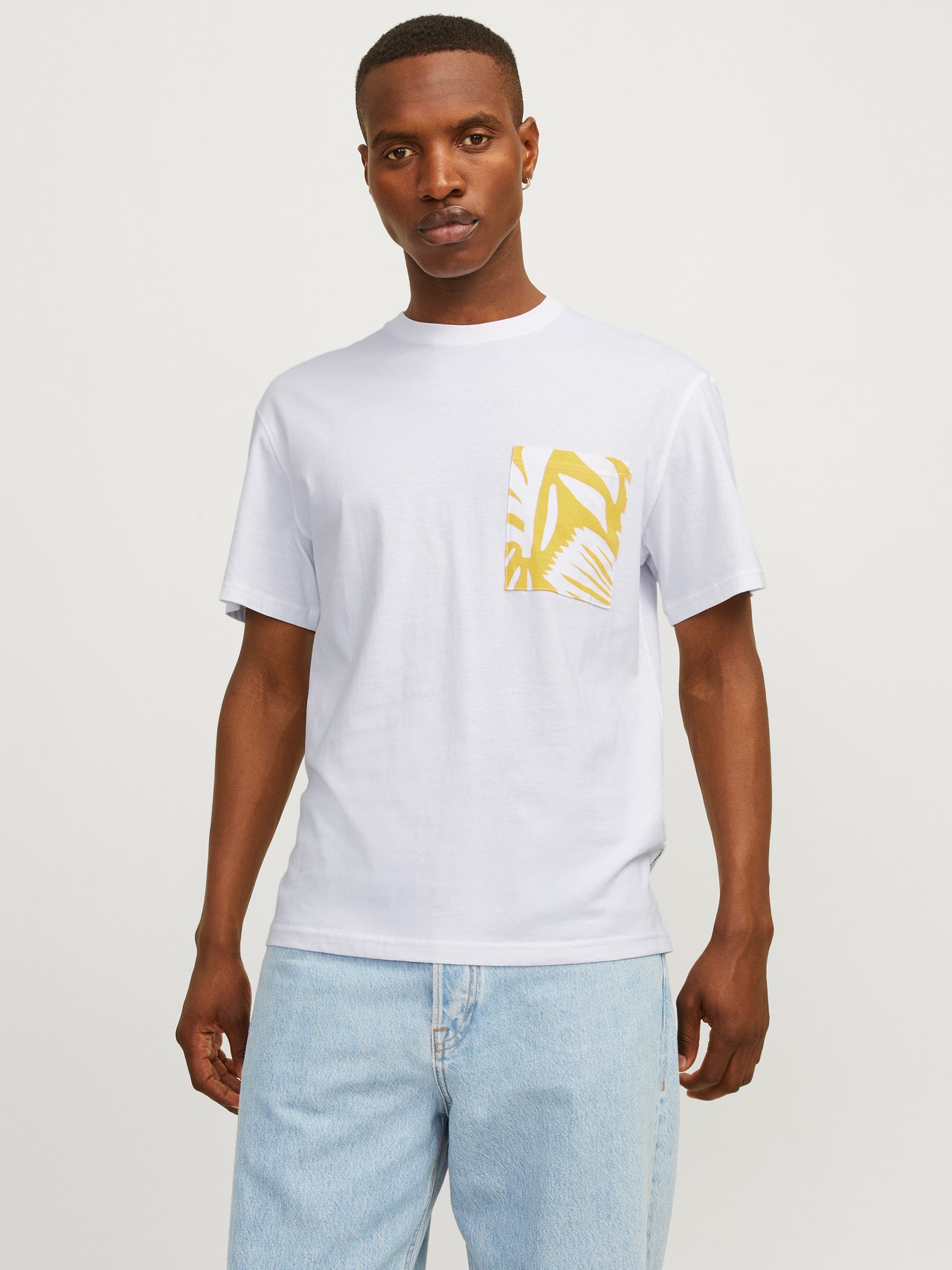 Jack & Jones T-shirt Estampar Decote Redondo -Bright White - 12255376