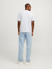 Jack & Jones Painettu Pyöreä pääntie T-paita -Bright White - 12255376