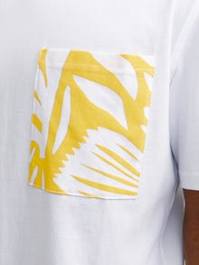Jack & Jones Printed Crew neck T-shirt -Bright White - 12255376