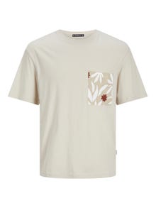 Jack & Jones T-shirt Stampato Girocollo -Moonbeam - 12255376