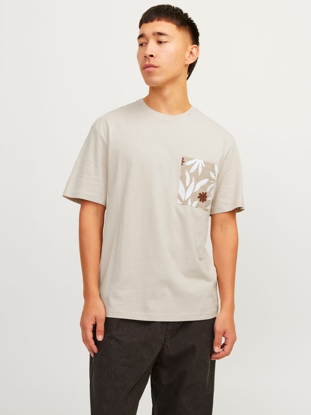 Jack & Jones Nadruk Okrągły dekolt T-shirt - 12255376