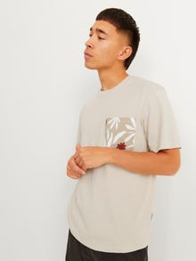 Jack & Jones Nyomott mintás Környak Trikó -Moonbeam - 12255376