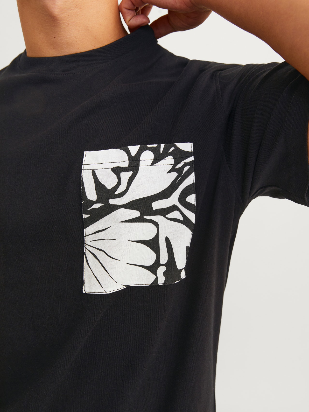 Jack & Jones T-shirt Estampar Decote Redondo -Black - 12255376