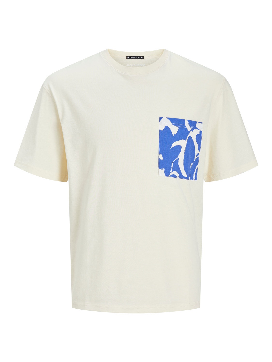 Jack & Jones Printet Crew neck T-shirt -Buttercream - 12255376