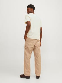 Jack & Jones Trükitud Ümmargune kaelus T-särk -Buttercream - 12255376