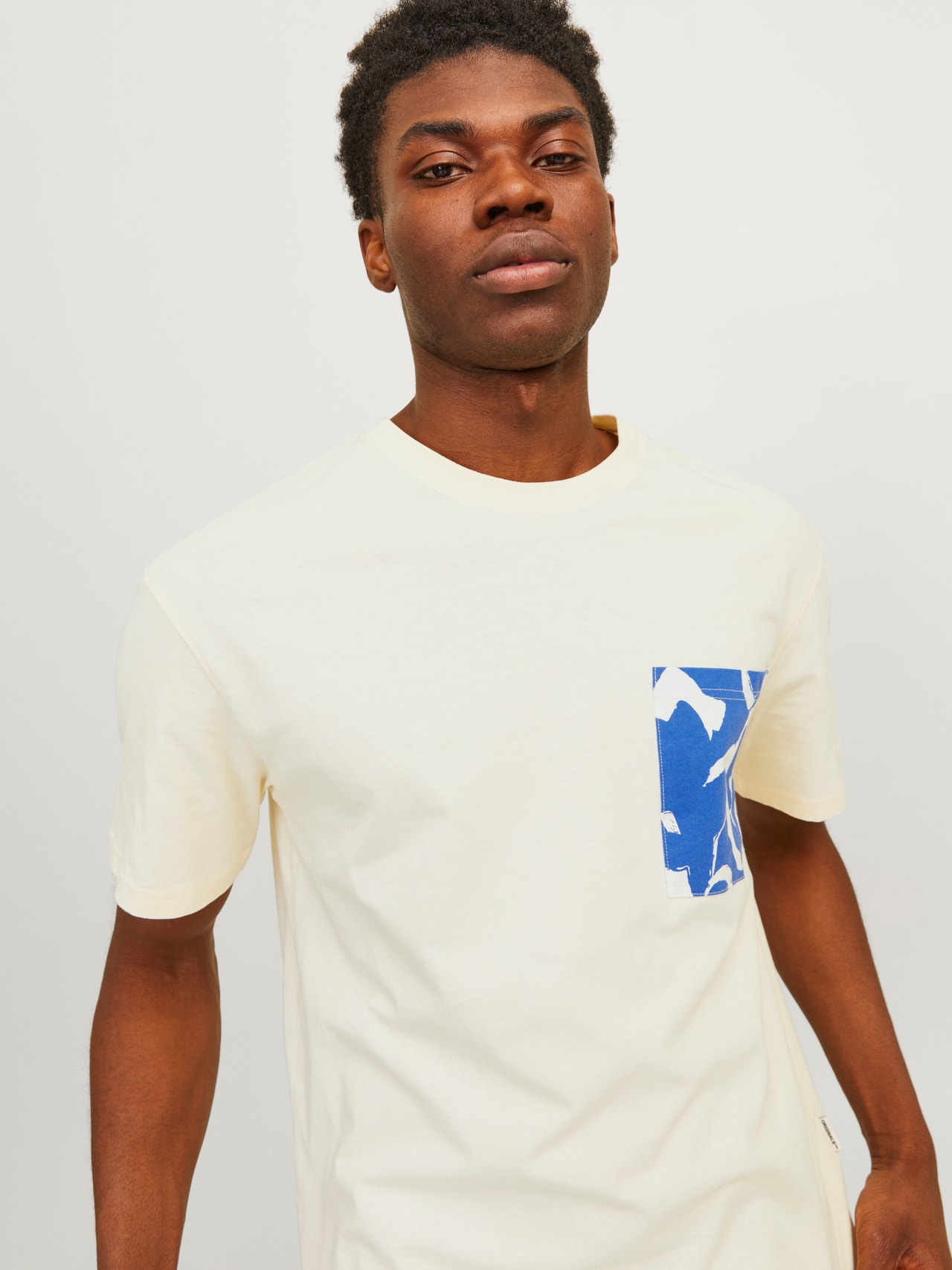 Jack & Jones Gedruckt Rundhals T-shirt -Buttercream - 12255376