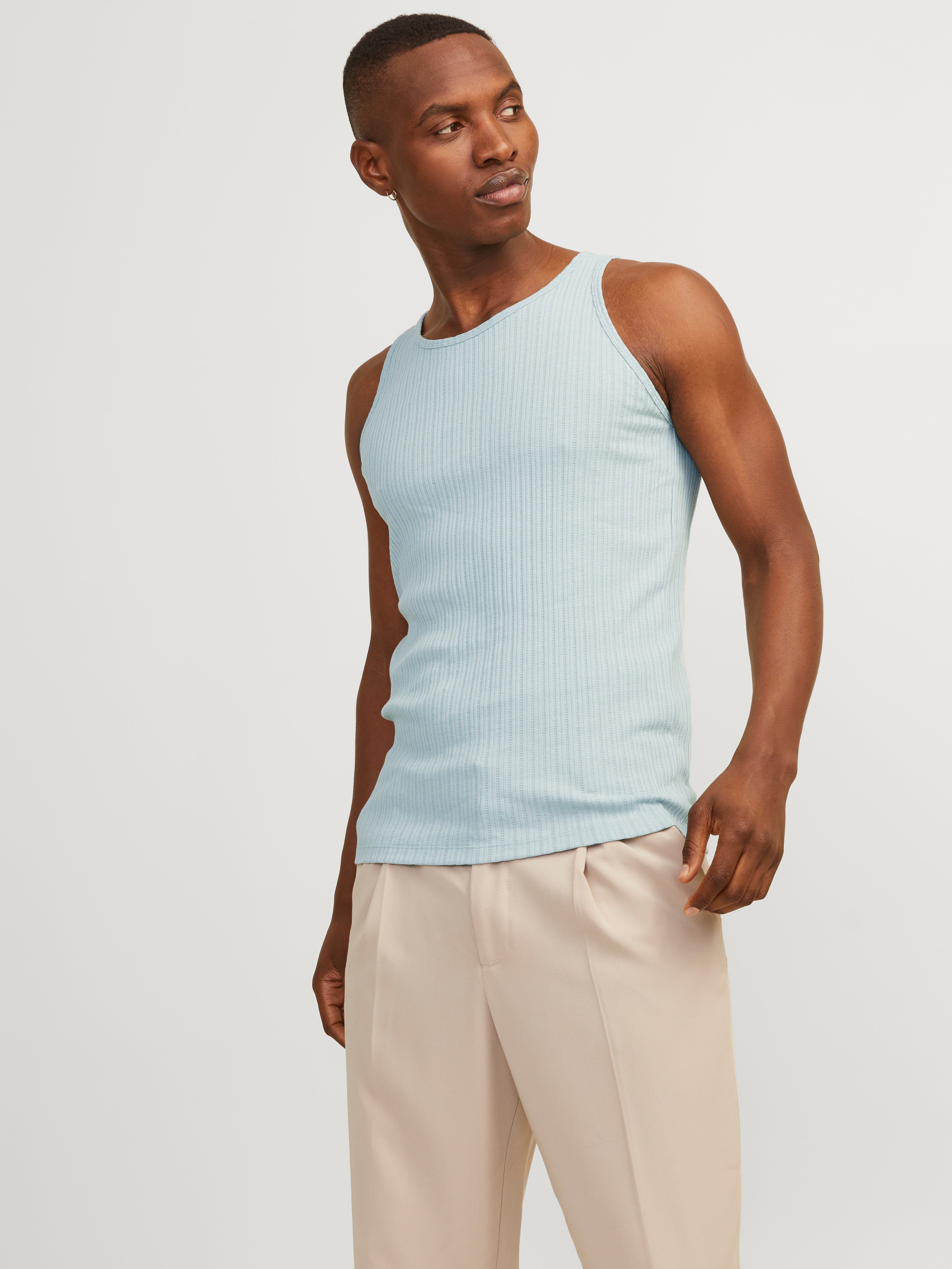 Jack & Jones Sima Környak Ujjatlan trikó - 12255378