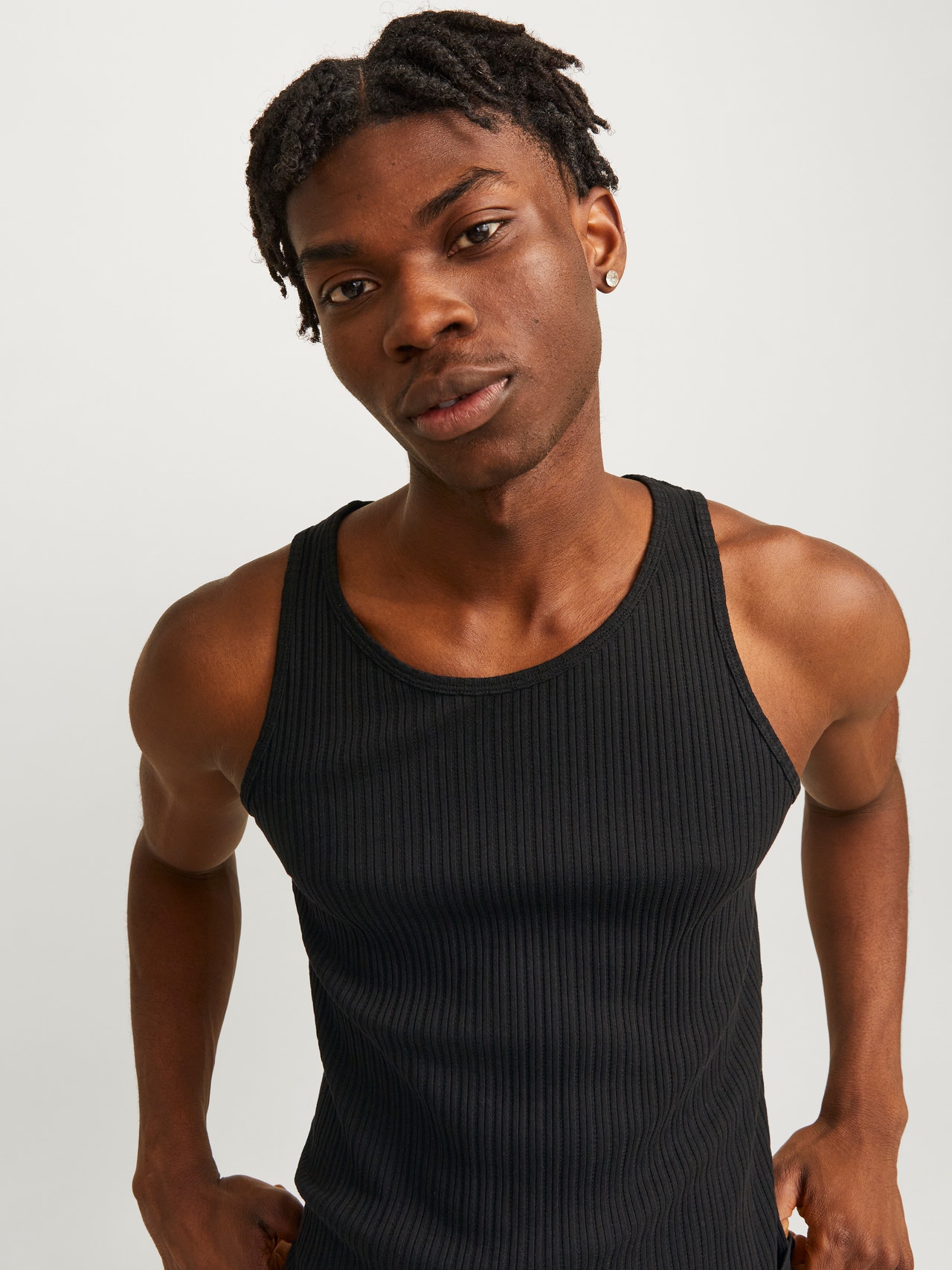 Jack & Jones Effen Ronde hals Tank top -Black - 12255378